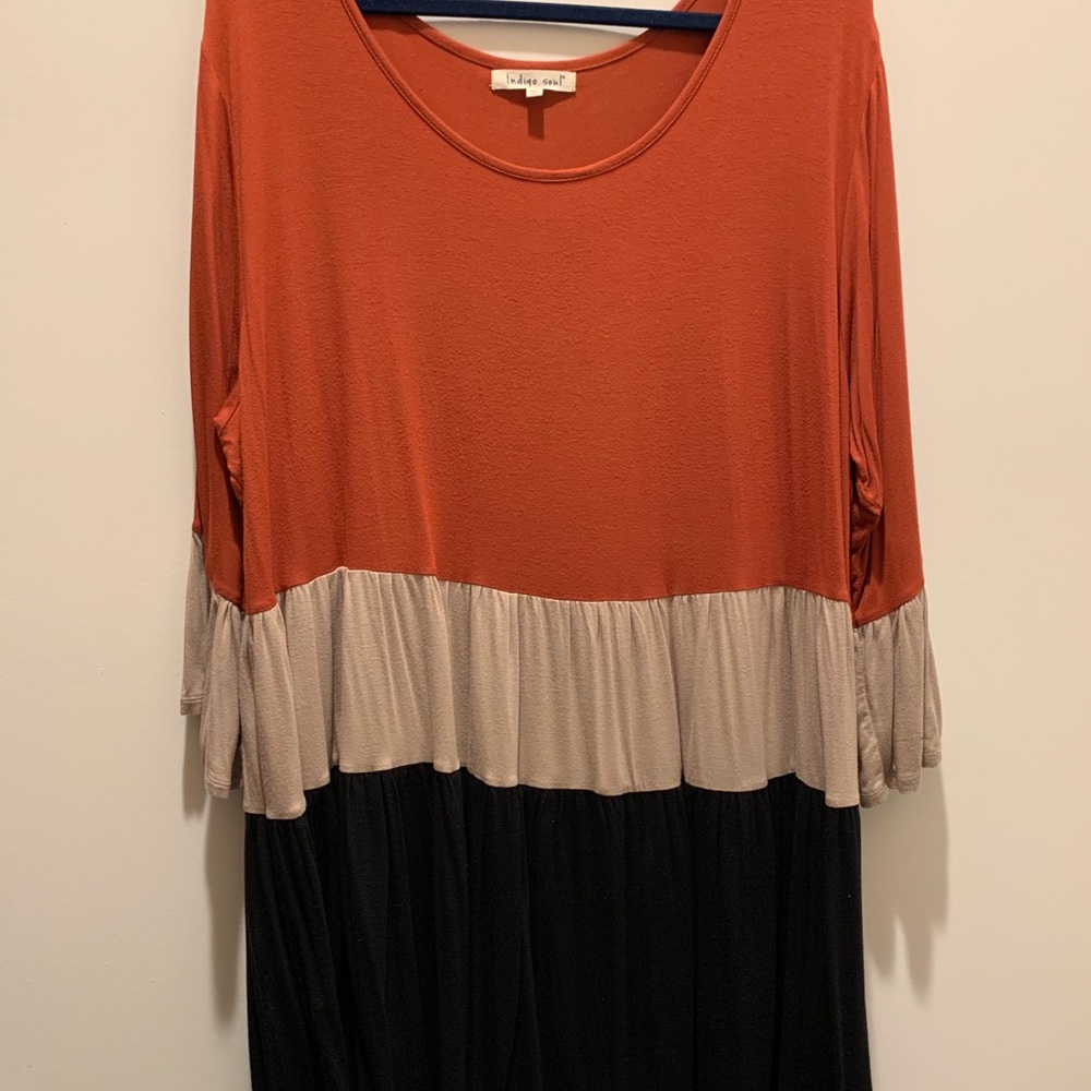 Indigo Soul Color Block Tunic